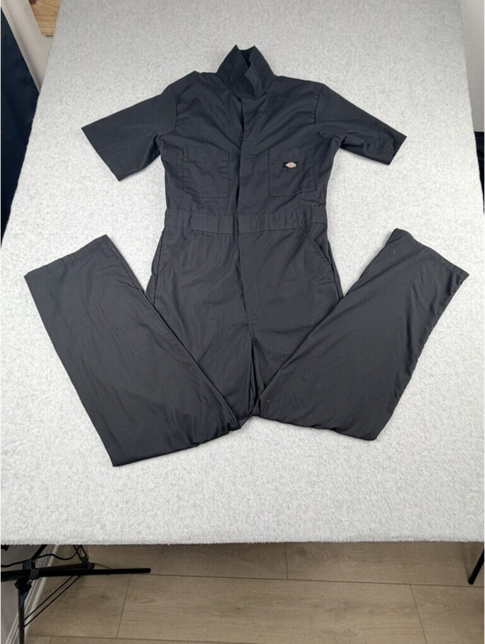 Dickies Mens Short Sleeve‎ Full Zip Jumpsuit Workwear Black Utility